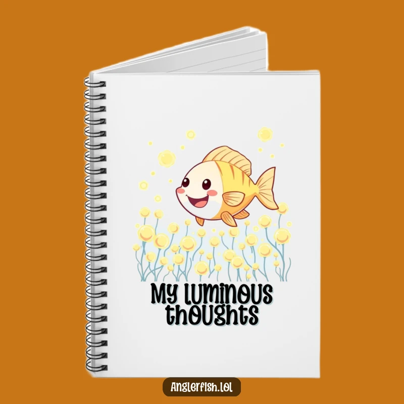 Funny Kawaii Anglerfish Plankton Swim Notebook, Creative Ocean Journal Gift