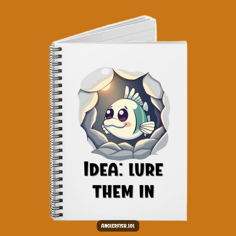 Funny Anglerfish Cave Notebook: Curious Light Journal for Your Thoughts