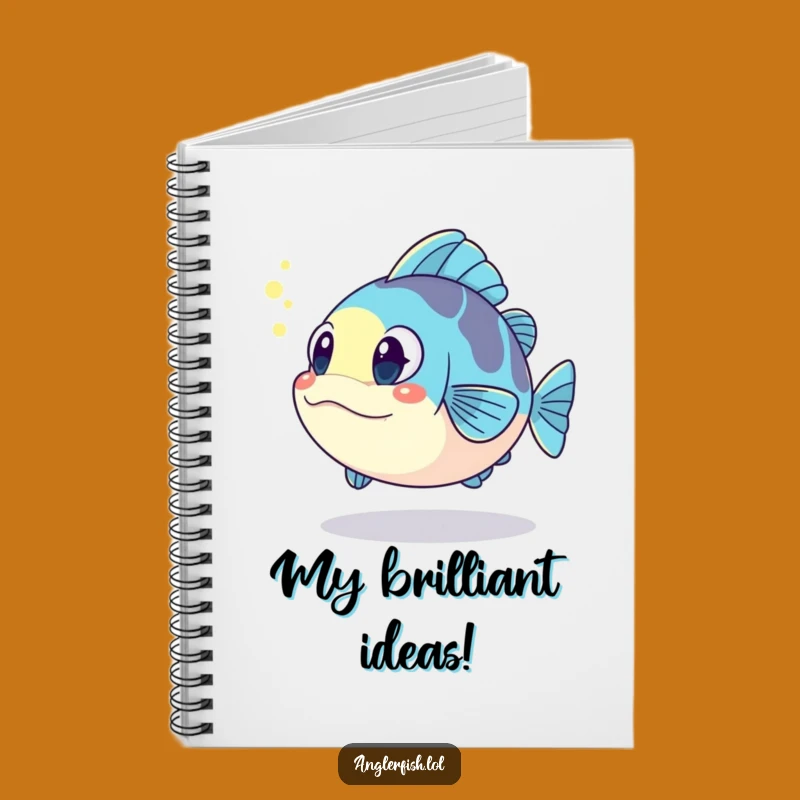 Funny Kawaii Anglerfish Notebook: Surprised Reflection, Jot Down Funny Ideas