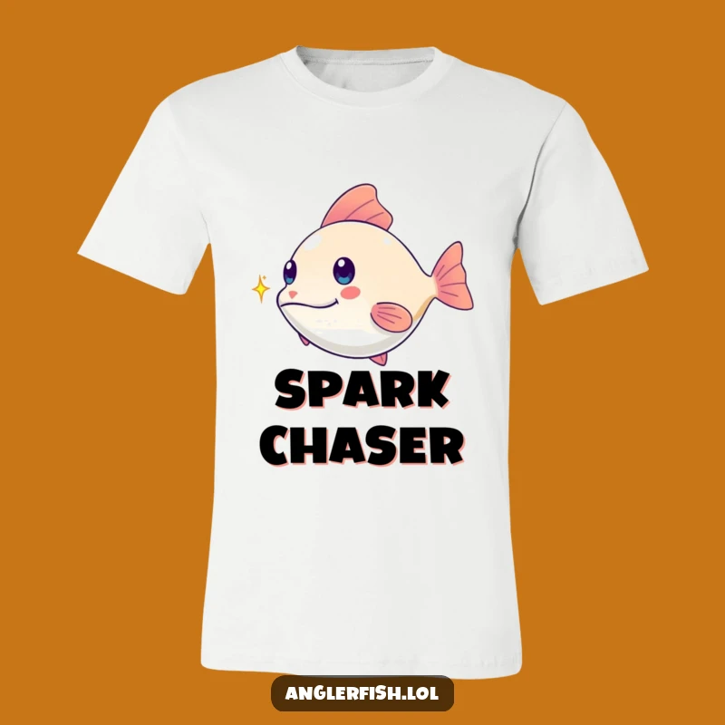 Funny Kawaii Anglerfish T-Shirt: Chasing Spark, Fun & Funny Gift