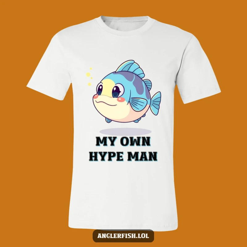 Funny Kawaii Anglerfish T-Shirt: Surprised by Reflection, Great Funny Gift