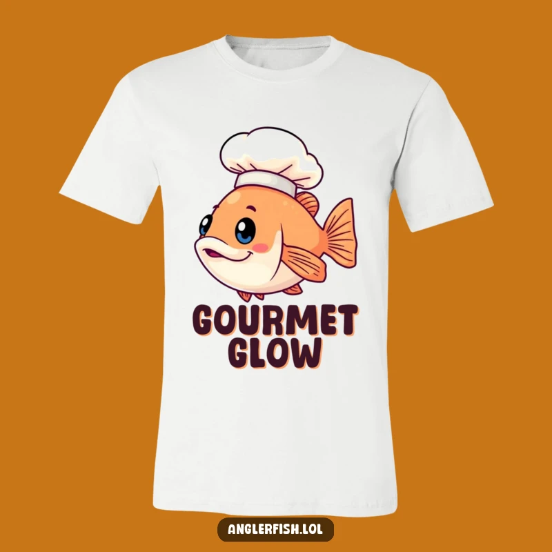 Funny Kawaii Anglerfish Chef T-Shirt, Gourmet Humor, Great Gift