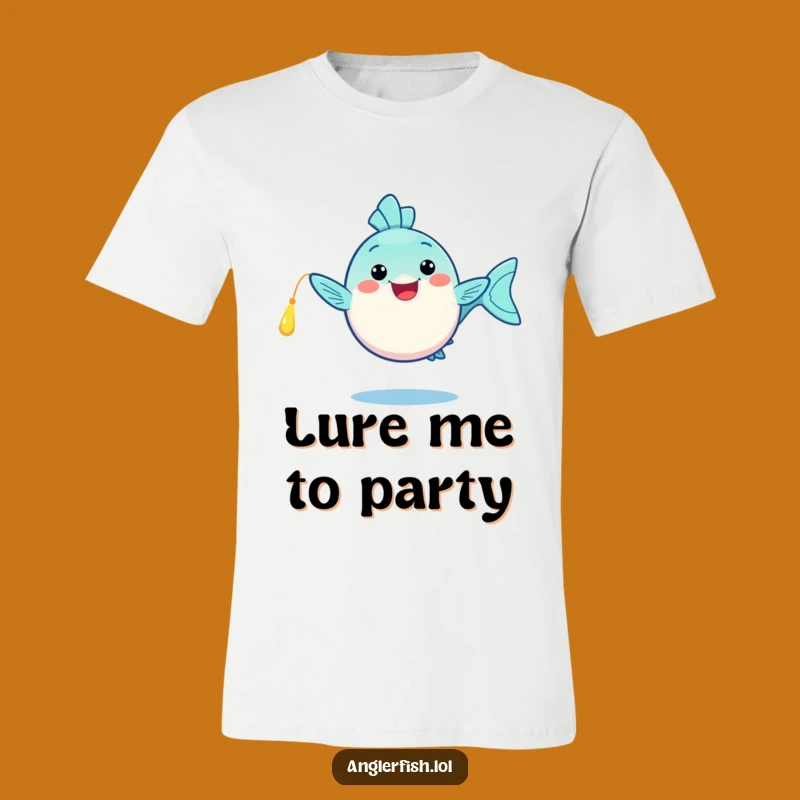 Funny Kawaii Anglerfish T-Shirt: Happy Dance, Glowing Lure, Fun Funny Gift
