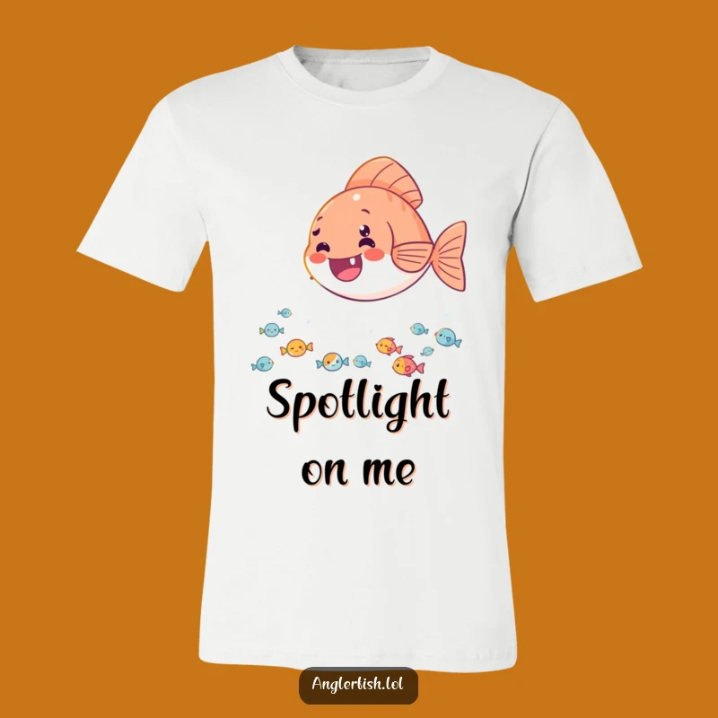 Funny Delighted Anglerfish T-Shirt: Cheerful Deep Sea Light Show Tee