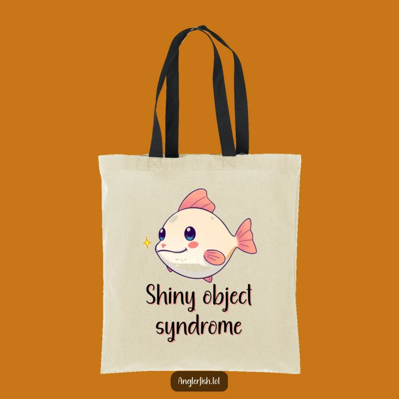 Funny Kawaii Anglerfish Tote Bag: Chasing Spark, Stylish & Funny Gift