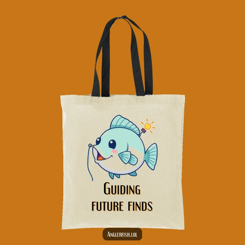 Funny Playful Anglerfish Tote Bag: Whimsical Carryall for Guided Adventures